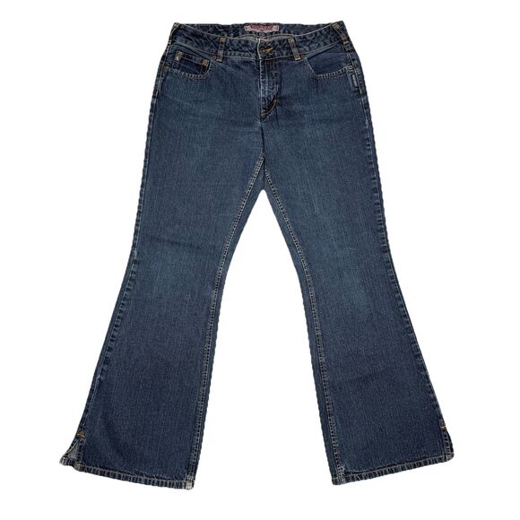 Silver Jeans Denim - Silver Jeans Y2K Flare Womens 32 Dark Blue Mid Rise Cotton Denim Measure 31 x 30